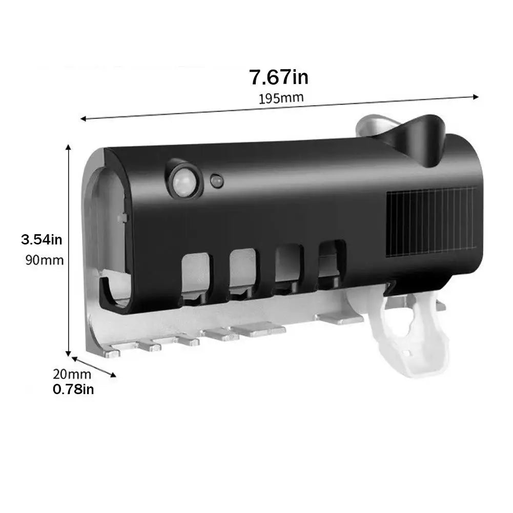 🦷 Porte-brosse à dents UV Automatique – Distributeur de dentifrice intégré