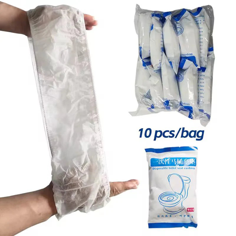 🌟 Lot de 10 Housses de Siège de Toilette Jetable – Voyagez en Toute Sécurité ! 🌟
