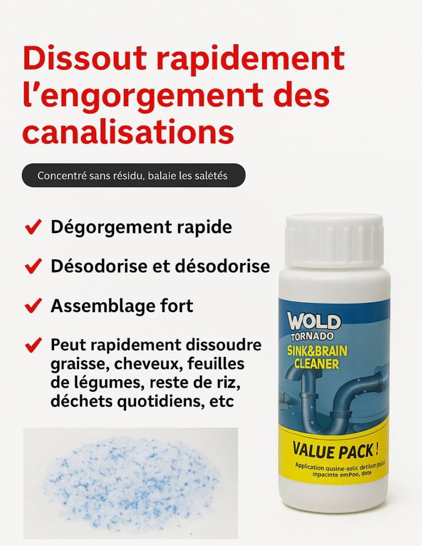 DrainPro™ Déboucheur Drain & Tuyaux – Anti-Odeurs
